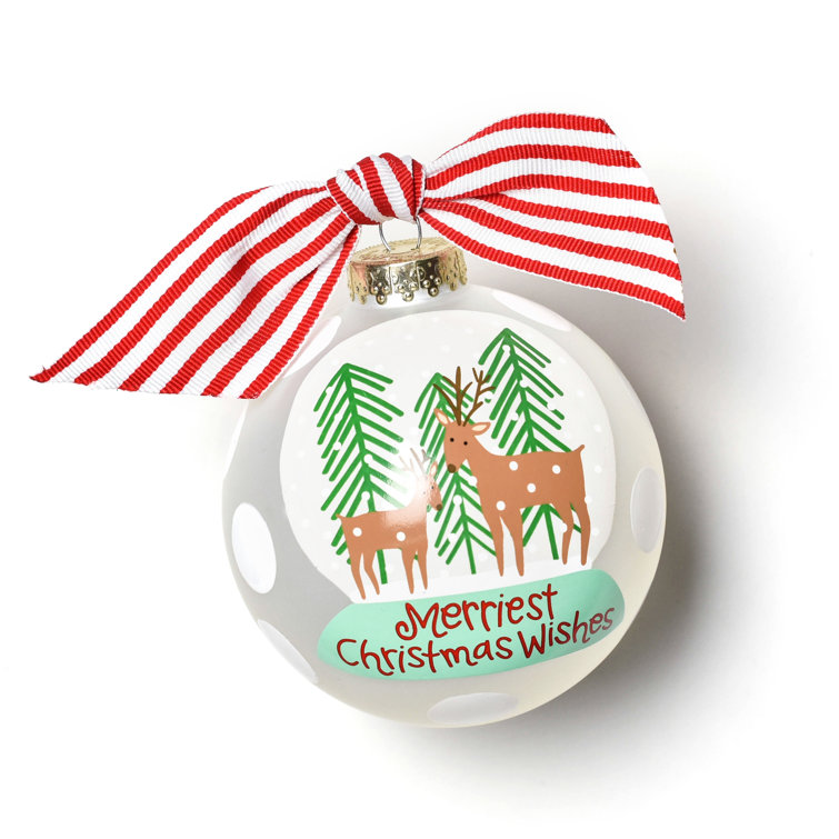 Coton Colors Christmas Wishes Snow Globe Glass Ball Ornament Wayfair